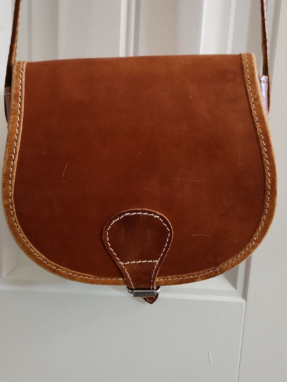 Genuine leather crossbody bag - Picture 5 of 14